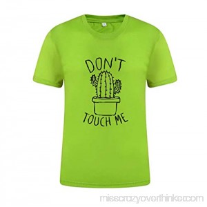 Plus Size Tops Women Print Tees Shirt Short Sleeve Cotton T Shirt Blouse Tops Green B07MNKHH48